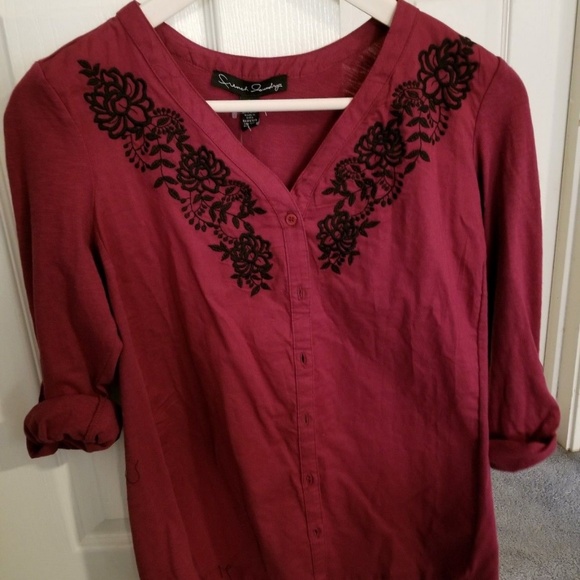 French Laundry Tops - NWT FRENCH LAUNDRY Embroidered Shirt FINAL PRICE